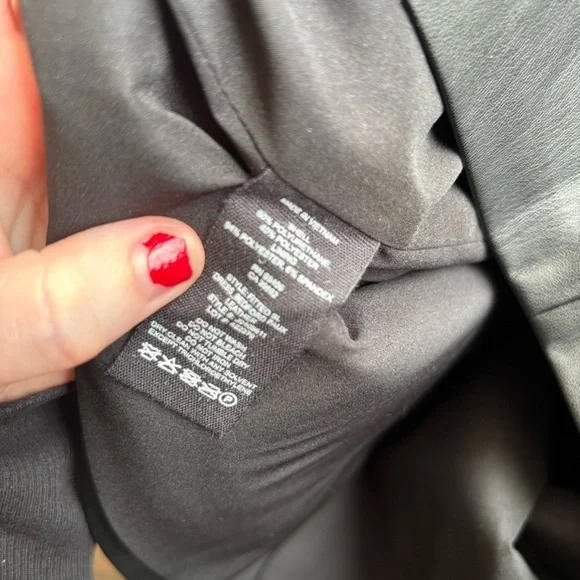 Theory Faux Leather Fitted Sheath Sleeveless Dress Size 2 - Picture 6 of 7